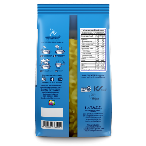 Pasta de arroz fusilli (250 g)