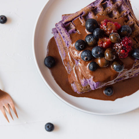 Waffle de Arándanos con Chocolate (1 ud)