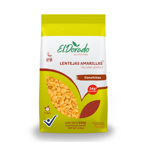 Pasta de lenteja amarilla conchitas (250 g)